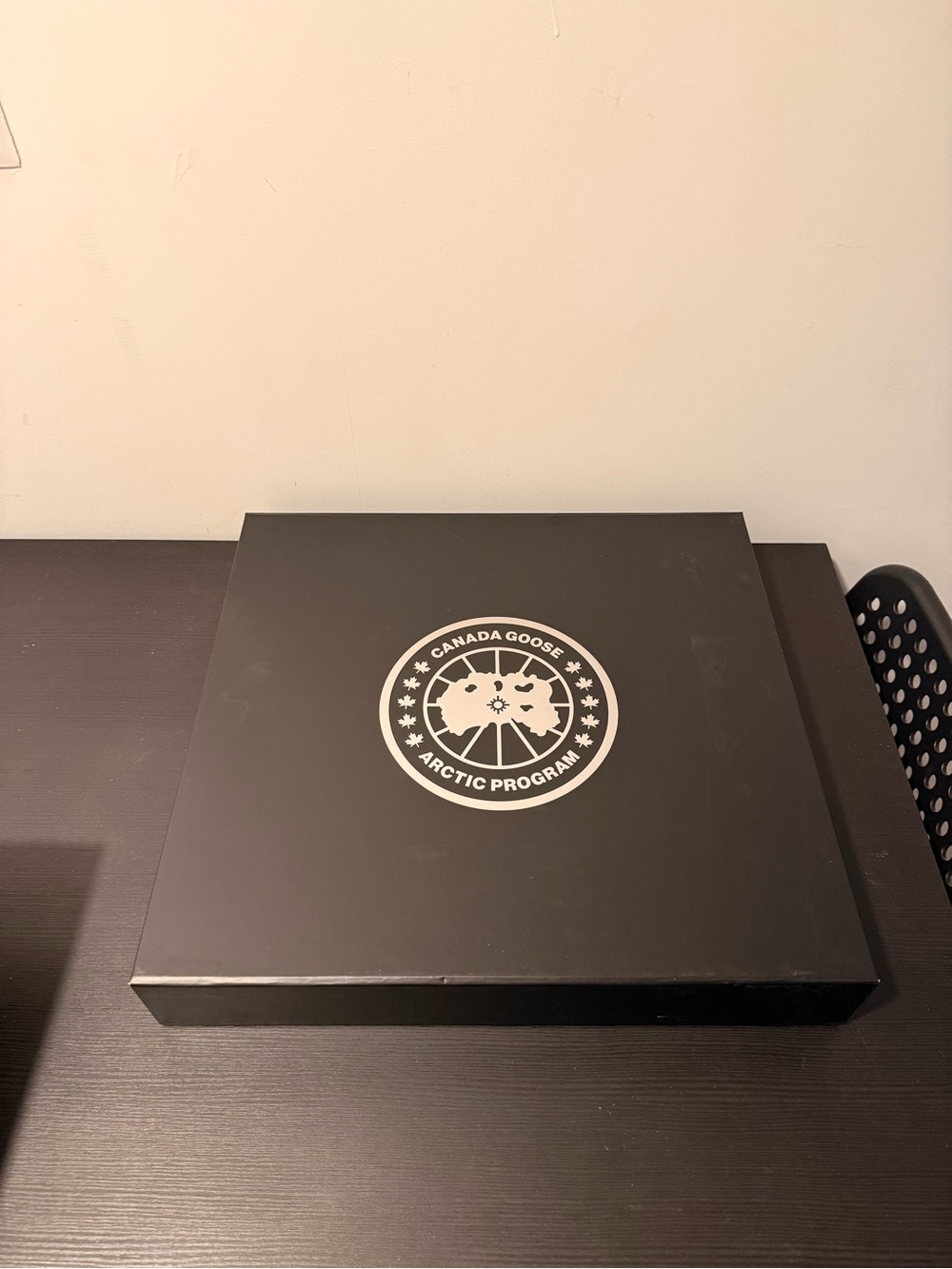 Canada Goose 18”x17”x3” Magnetic Lid Box with Arctic Program Logo - Black
